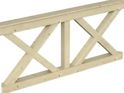 Skan Holz Brüstung Andreaskreuz 180 x 84 cm Fichte Natur