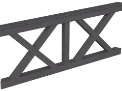 Skan Holz Brüstung Andreaskreuz 210 x 84 cm Fichte Schiefergrau