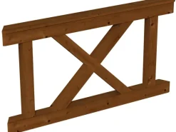 Skan Holz Brüstung Andreaskreuz 150 x 84 cm Fichte Nussbaum