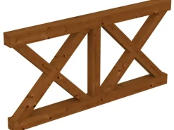 Skan Holz Brüstung Andreaskreuz 170 x 84 cm Fichte Nussbaum