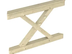 Skan Holz Brüstung Andreaskreuz 120 x 84 cm Fichte Natur