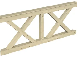 Skan Holz Brüstung Andreaskreuz 210 x 84 cm Fichte Natur