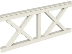 Skan Holz Brüstung Andreaskreuz 210 x 84 cm Fichte Weiß