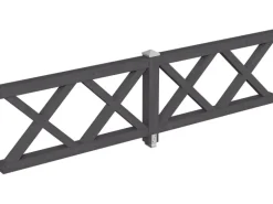Skan Holz Brüstung Andreaskreuz 335 x 84 cm Fichte Schiefergrau