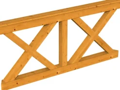Skan Holz Brüstung Andreaskreuz 180 x 84 cm Fichte Eiche hell