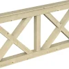 Skan Holz Brüstung Andreaskreuz 180 x 84 cm Fichte Natur