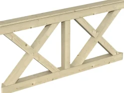 Skan Holz Brüstung Andreaskreuz 180 x 84 cm Fichte Natur