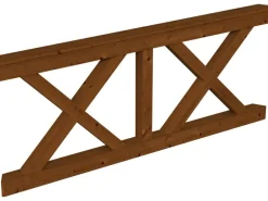 Skan Holz Brüstung Andreaskreuz 210 x 84 cm Fichte Nussbaum