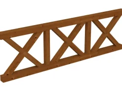 Skan Holz Brüstung Andreaskreuz 270 x 84 cm Fichte Nussbaum