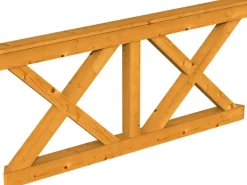 Skan Holz Brüstung Andreaskreuz 180 x 84 cm Fichte Eiche hell