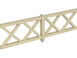 Skan Holz Brüstung Andreaskreuz 335 x 84 cm Fichte Natur