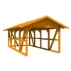 Skan Holz Carport Schwarzwald m. Dachschalung u. Rückwand 424 x 772 cm Eiche