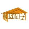 Skan Holz Carport Schwarzwald m. Dachlattung u. Abstellr. B 684 x 772 cm Eiche