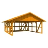Skan Holz Carport Schwarzwald m. Dachschalung u. Abstellr. C 684 x 772 cm Eiche