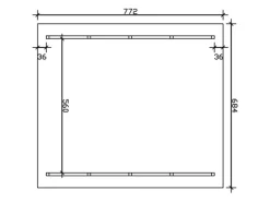 Skan Holz Carport Schwarzwald mit Dachschalung 684 x 772 cm Natur