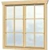 Skan Holz Doppelfenster BxH 2 x 57,5 x 123,5 cm für 45 mm Häuser
