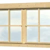 Skan Holz Doppelfenster BxH 2 x 57,5 x 70,5 cm für 45 mm Häuser