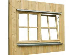 Skan Holz Doppelfenster Rahmenaußenmaß. 132,4 x 82,1 cm Schiefergrau