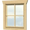 Skan Holz Einzelfenster BxH 57,5 x 70,5 cm Anschlag links für 28 mm Häuser