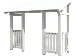 Skan Holz Haustür-Vordach Paderborn 6 Weiß lasiert 336 cm x 156 cm