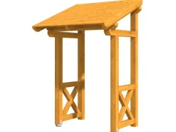 Skan Holz Haustür-Vordach Potsdam 4 Eiche hell lasiert 176 cm x 156 cm