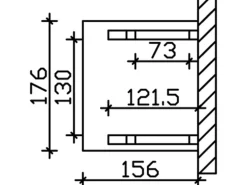 Skan Holz Haustür-Vordach Potsdam 4 Eiche hell lasiert 176 cm x 156 cm