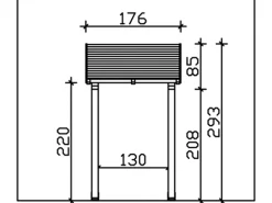 Skan Holz Haustür-Vordach Potsdam 4 Eiche hell lasiert 176 cm x 156 cm