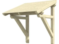 Skan Holz Haustür-Vordach Potsdam 1 Natur 176 cm x 156 cm