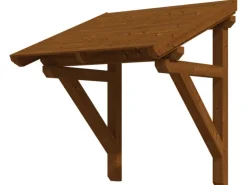 Skan Holz Haustür-Vordach Potsdam 1 Nussbaum lasiert 176 cm x 156 cm