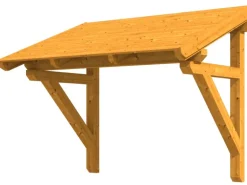 Skan Holz Haustür-Vordach Paderborn 1 Eiche hell lasiert 242 cm x 156 cm
