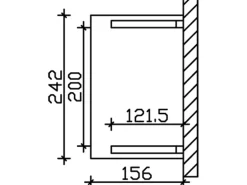 Skan Holz Haustür-Vordach Paderborn 1 Eiche hell lasiert 242 cm x 156 cm