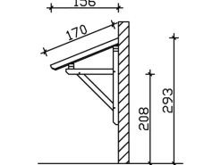 Skan Holz Haustür-Vordach Paderborn 1 Eiche hell lasiert 242 cm x 156 cm