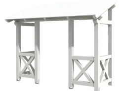 Skan Holz Haustür-Vordach Paderborn 5 Weiß lasiert 336 cm x 156 cm