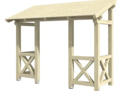 Skan Holz Haustür-Vordach Paderborn 5 Natur 336 cm x 156 cm