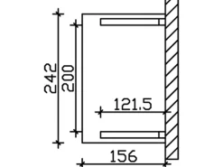 Skan Holz Haustür-Vordach Paderborn 2 Eiche hell lasiert 242 cm x 156 cm
