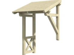 Skan Holz Haustür-Vordach Potsdam 3 Natur 176 cm x 156 cm