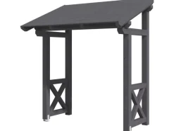 Skan Holz Haustür-Vordach Paderborn 4 Schiefergrau lasiert 242 cm x 156 cm