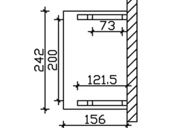 Skan Holz Haustür-Vordach Paderborn 4 Schiefergrau lasiert 242 cm x 156 cm