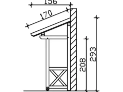 Skan Holz Haustür-Vordach Potsdam 4 Nussbaum lasiert 176 cm x 156 cm