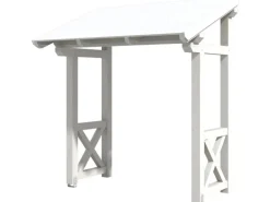 Skan Holz Haustür-Vordach Paderborn 4 Weiß lasiert 242 cm x 156 cm