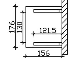 Skan Holz Haustür-Vordach Potsdam 1 Eiche hell lasiert 176 cm x 156 cm