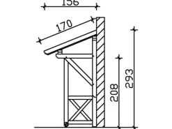Skan Holz Haustür-Vordach Paderborn 3 Weiß lasiert 242 cm x 156 cm