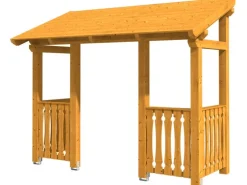 Skan Holz Haustür-Vordach Paderborn 6 Eiche hell lasiert 336 cm x 156 cm