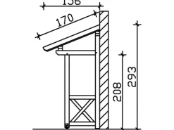 Skan Holz Haustür-Vordach Paderborn 4 Eiche hell lasiert 242 cm x 156 cm