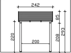 Skan Holz Haustür-Vordach Paderborn 4 Eiche hell lasiert 242 cm x 156 cm