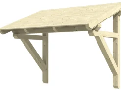 Skan Holz Haustür-Vordach Paderborn 1 Natur 242 cm x 156 cm