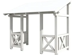 Skan Holz Haustür-Vordach Paderborn 7 Weiß lasiert 336 cm x 202 cm