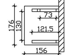 Skan Holz Haustür-Vordach Potsdam 3 Nussbaum lasiert 176 cm x 156 cm