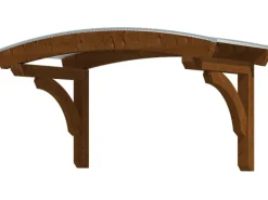 Skan Holz Haustür-Vordach Rostock 1 Nussbaum lasiert 174 cm x 80 cm