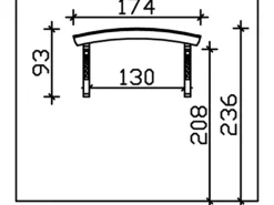 Skan Holz Haustür-Vordach Rostock 1 Nussbaum lasiert 174 cm x 80 cm
